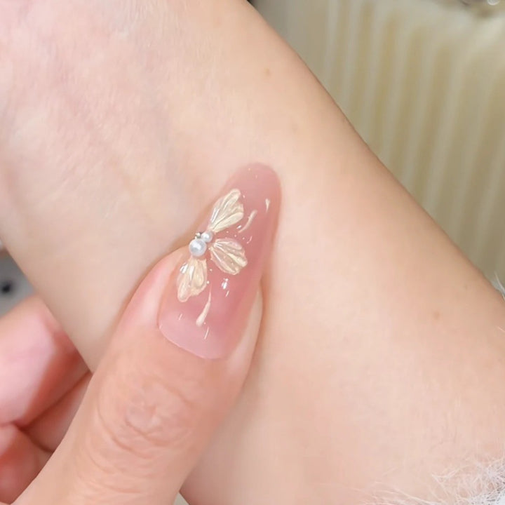 Floral Acrylic Nail Extensions
