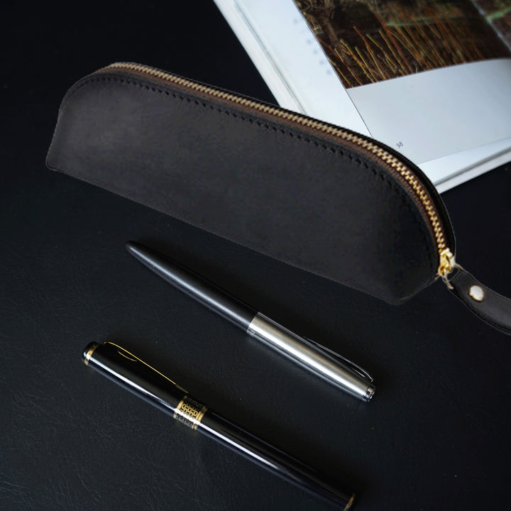Premium Genuine Leather Pencil Pouch
