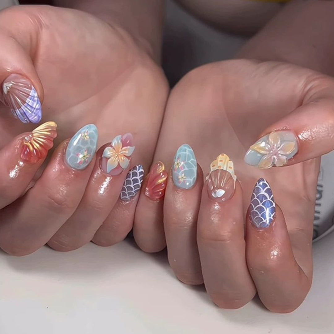 Artistic Press-On Nail Tips Set