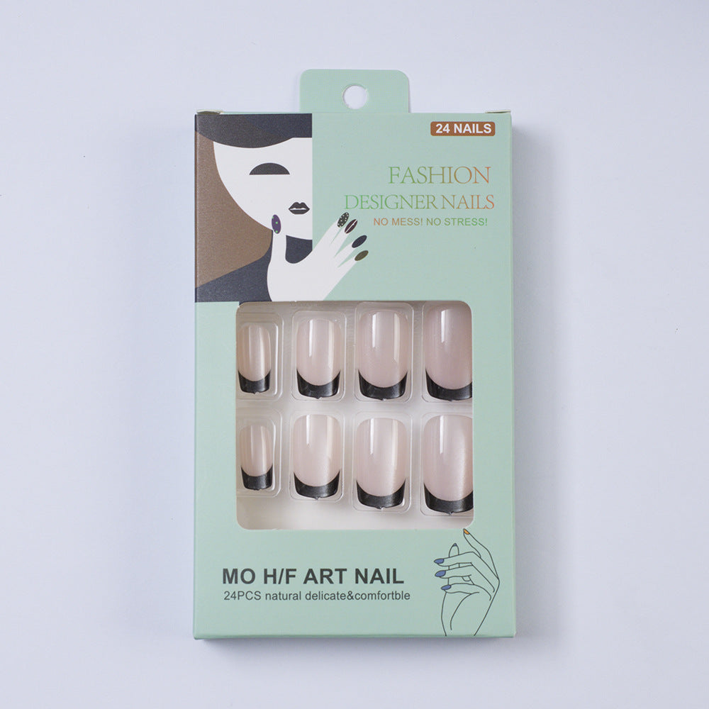 Artificial nails with contrasting French design Kalsten