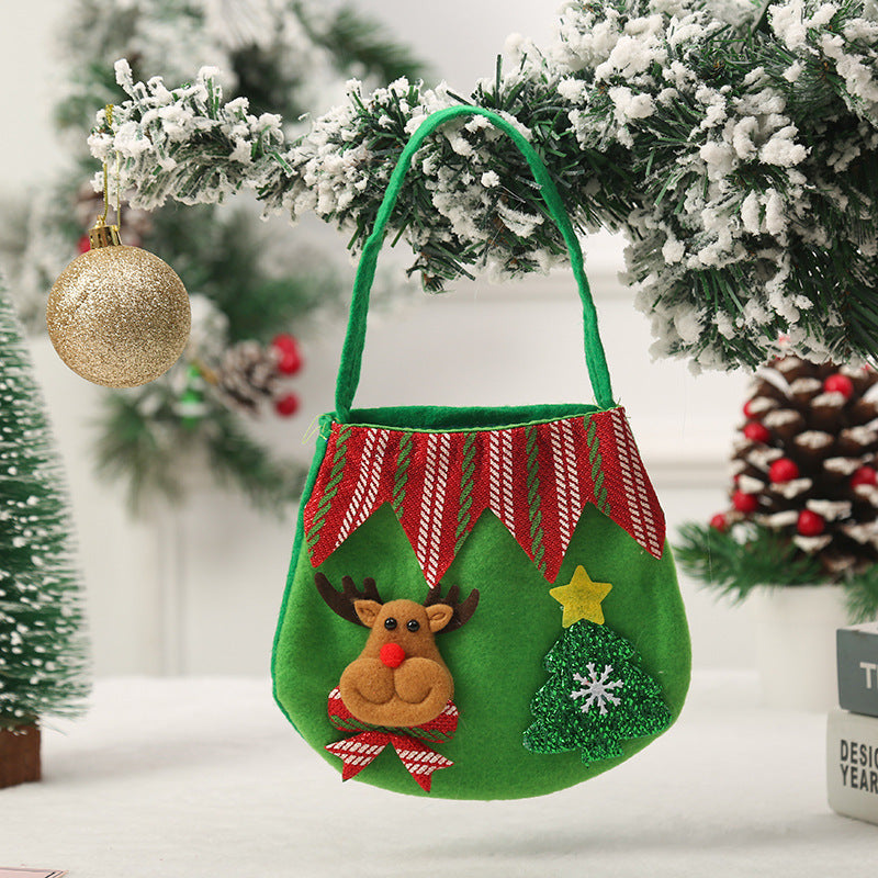 Festive Holiday-Themed Felt Tote Bag Kalsten