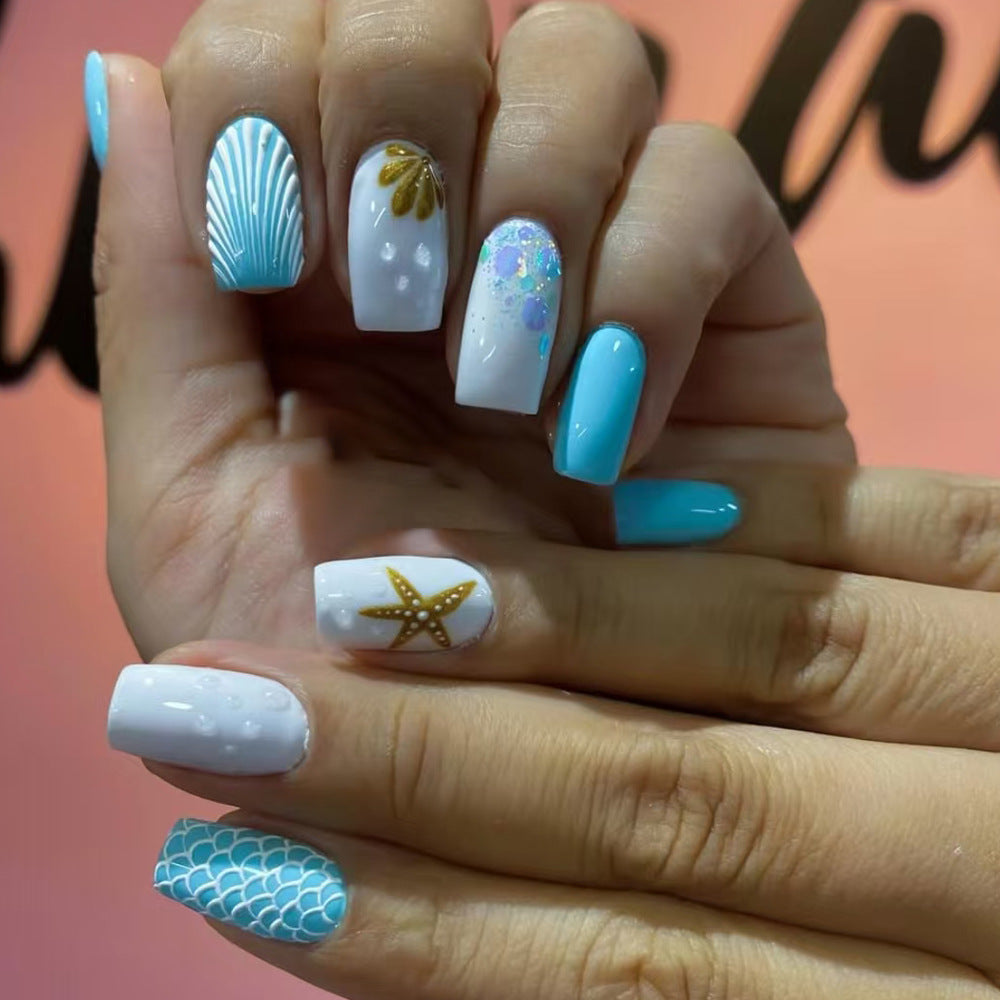 Nautical-Inspired Press-On Nail Kit Kalsten