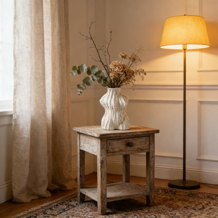 Contoured Bust-Shape Decorative Ceramic Vase