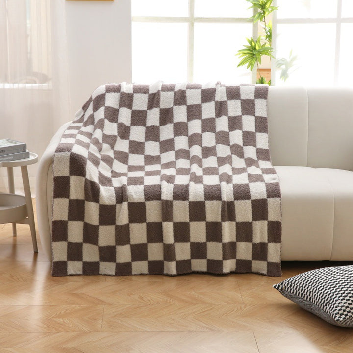 Cozy Checkerboard Throw Blanket