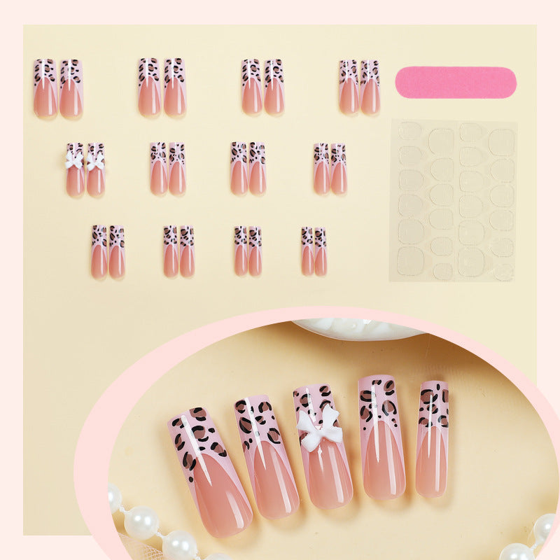 Artificial nail set with luxurious leopard patterns Kalsten
