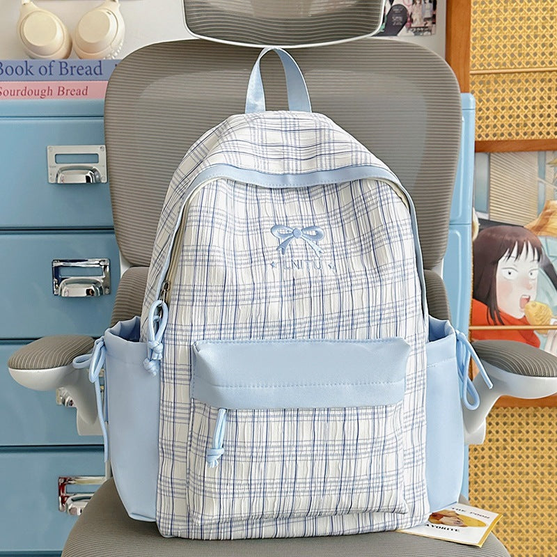 Checked Patterned Casual Backpack Kalsten