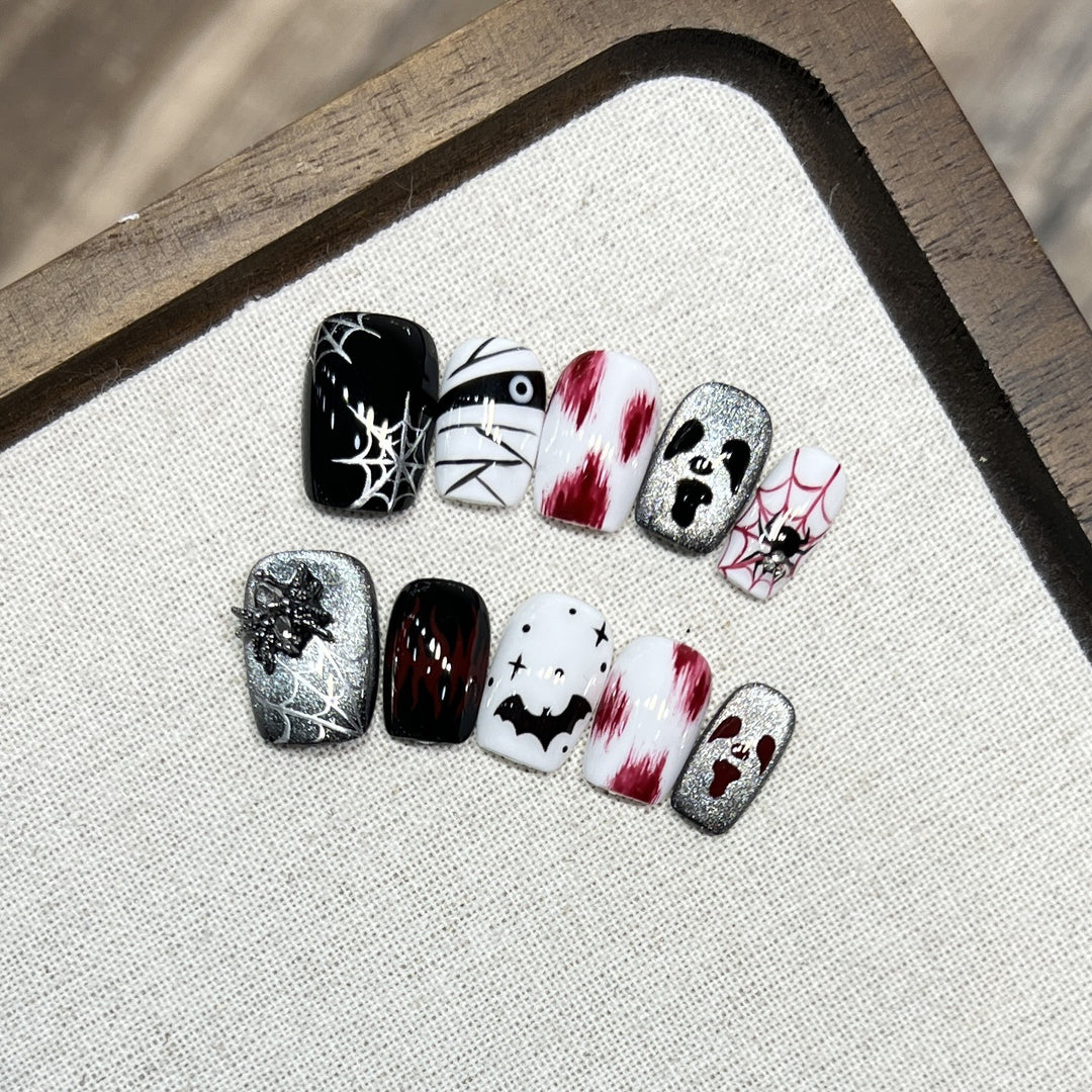 Artistic Halloween Press-On Nail Art Set Kalsten