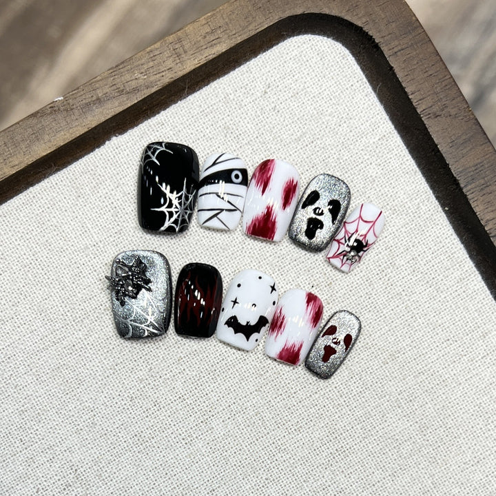 Artistic Halloween Press-On Nail Art Set Kalsten