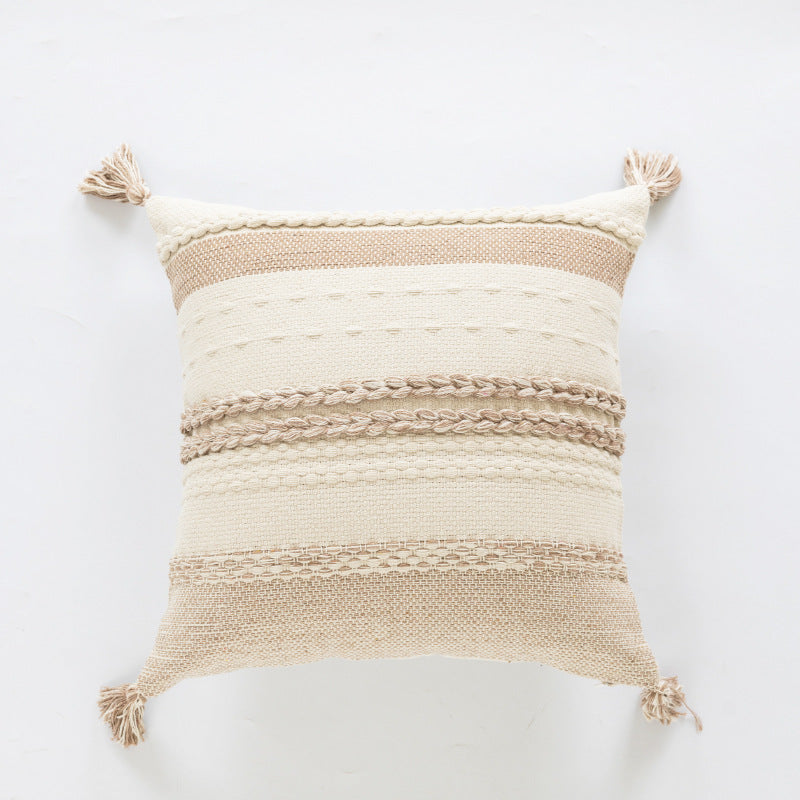 Textured Woven Decorative Cushion