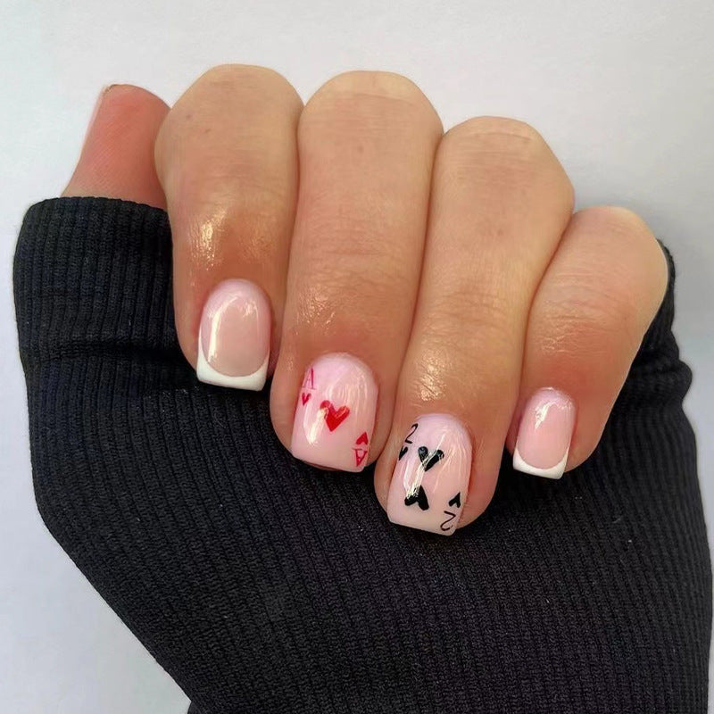 Playful nail art in playing card design Kalsten