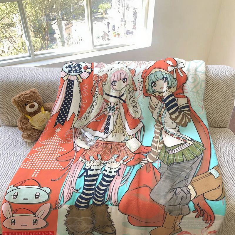 Artistic Anime-Inspired Throw Blanket