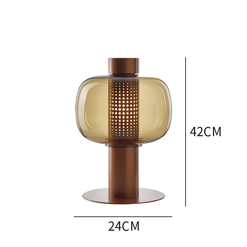 Artistic Table Lamp with Elegant Glass Shade