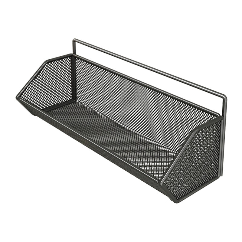 Wall-Mounted Mesh Bathroom Organizer Shelf
