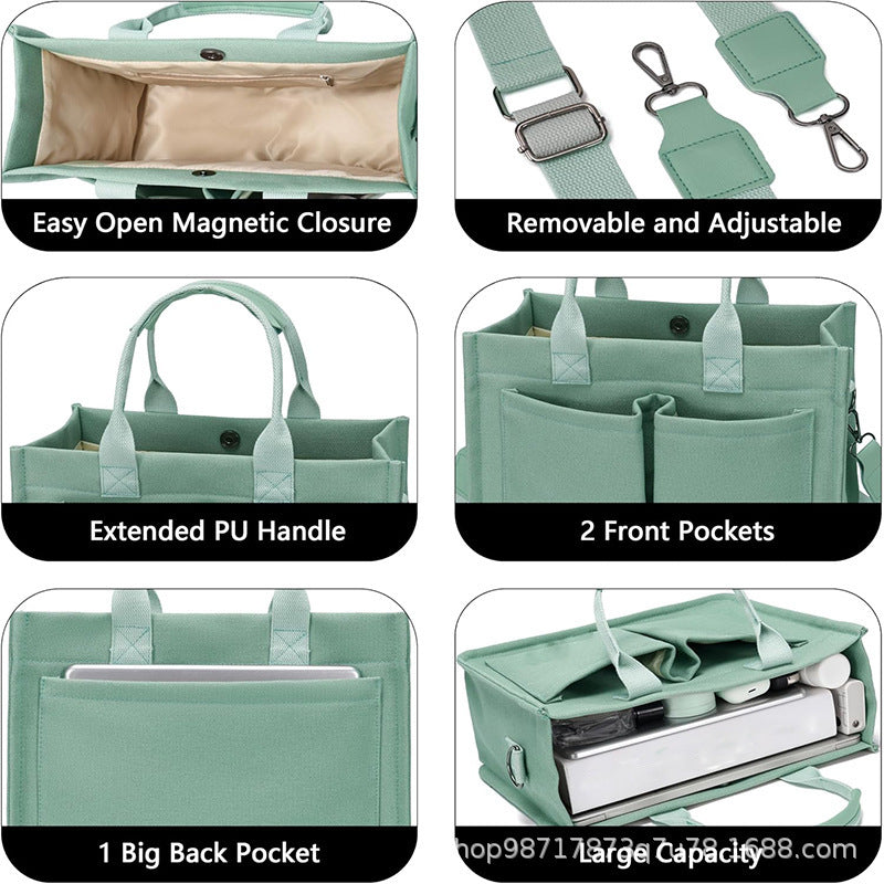 Multifunctional Tote Bag with Sturdy Design and Multiple Compartments Kalsten