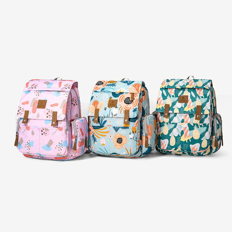 Playful Patterned Multi-Compartment Backpack Kalsten