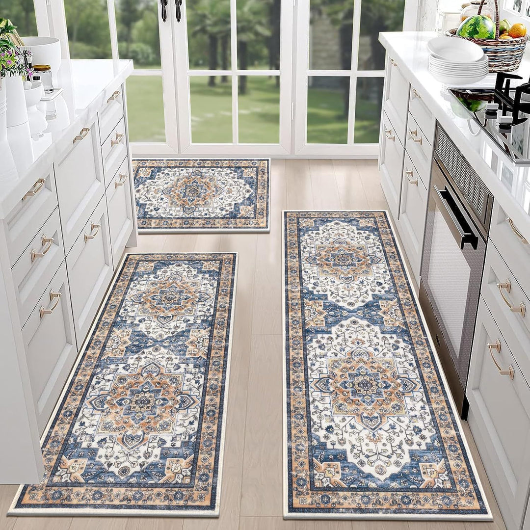 Vintage-Inspired Persian Kitchen Runner Mat