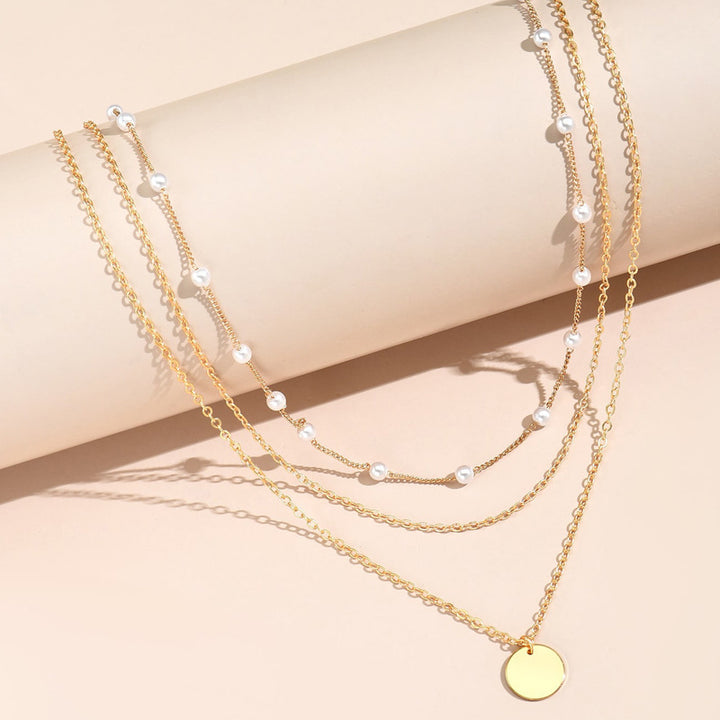 Layered Beaded Chain Necklace Kalsten