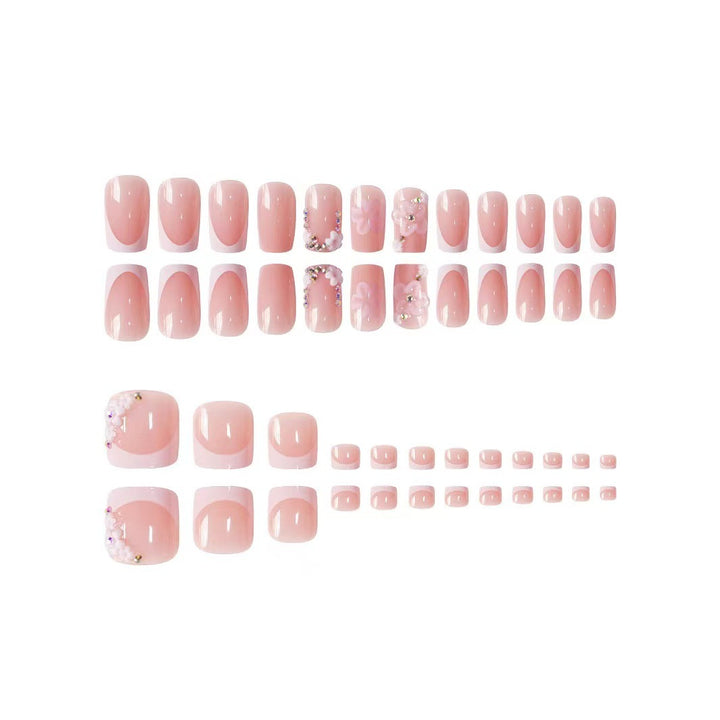 Decorative Floral Press-On Nail Extensions Kalsten