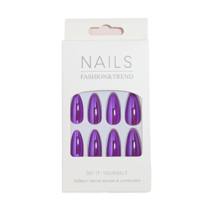 Glossy Press-On Nails Set with Iridescent Finish Kalsten