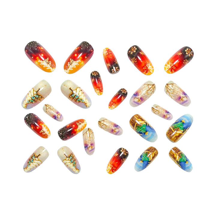 Artificial Nails in Creative Christmas Design Kalsten