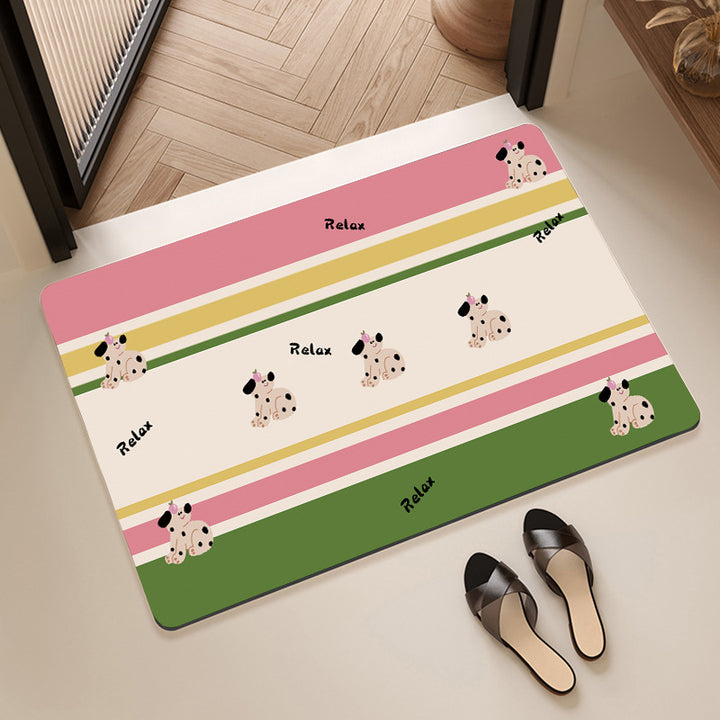 Floral Design Cotton Bath Mat Kalsten