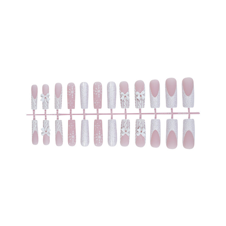 Decorative Press-On Nail Set with Elegant Designs kalsten
