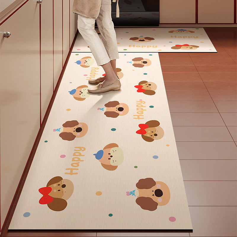 Cartoon-Themed Kitchen Runner Mat