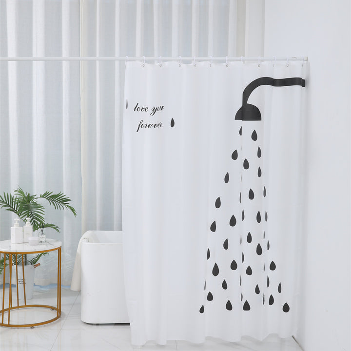 Inspirational Water Drop Shower Curtain Kalsten