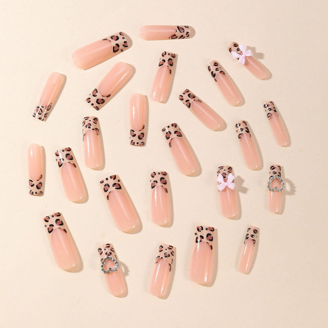 Leopard Print Acrylic Nail Art Extensions Kalsten