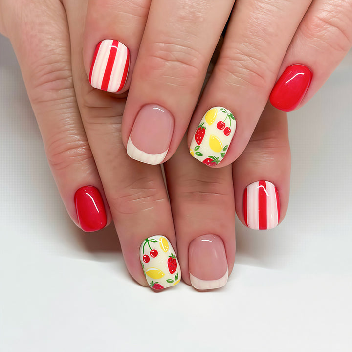 Creative Fruit Themed Press-On Nail Art Kalsten