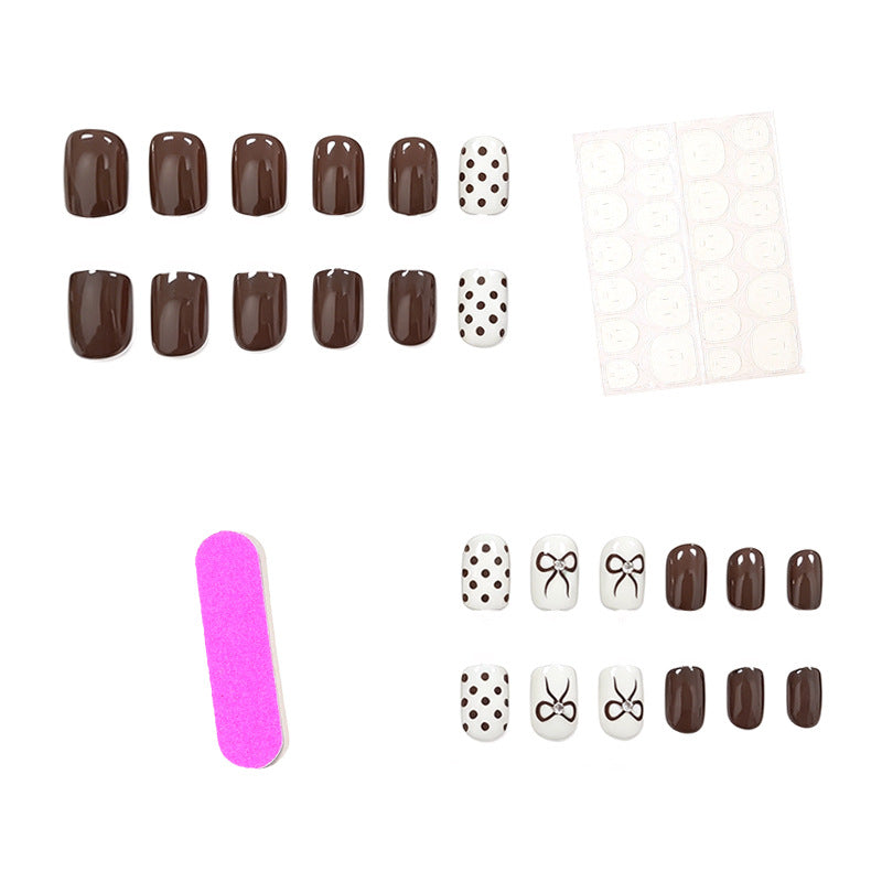 Elegant Bow-Themed Nail Art Set Kalsten