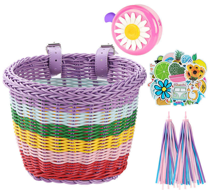 Decorative Woven Bicycle Storage Basket Kalsten