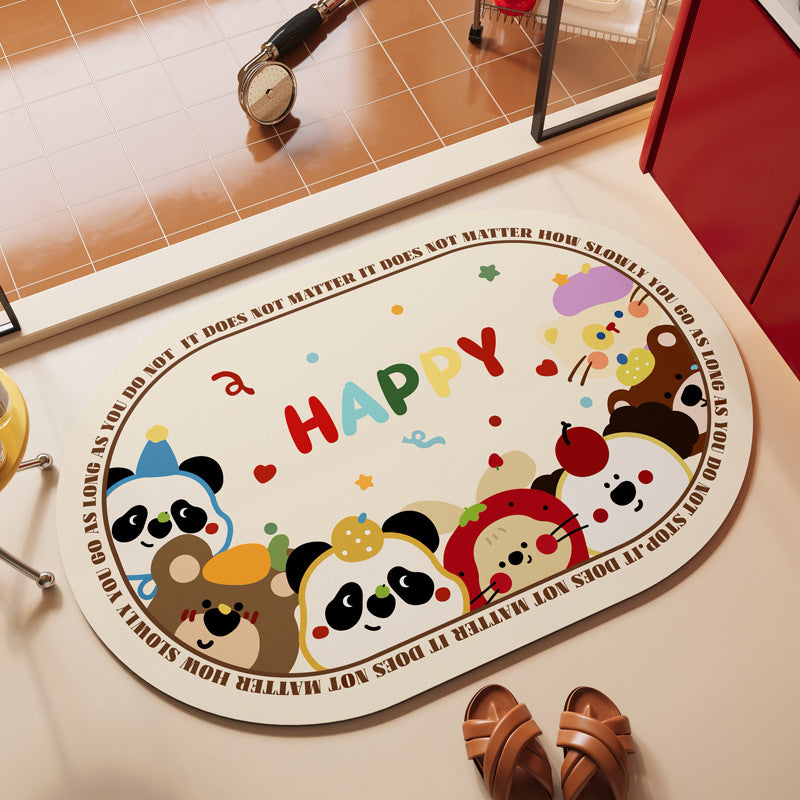 Playful Cartoon Animal Area Mat Kalsten