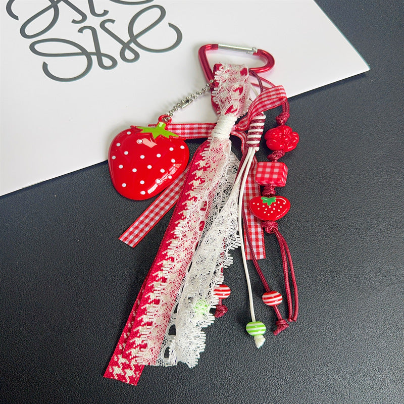 Decorative Strawberry-Themed Keychain Kalsten