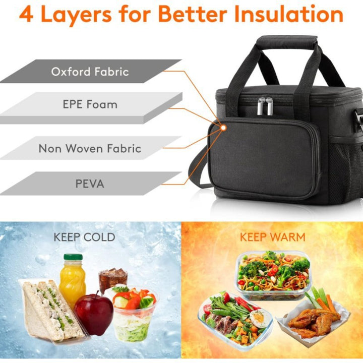 Insulated tote bag with versatile compartments Kalsten