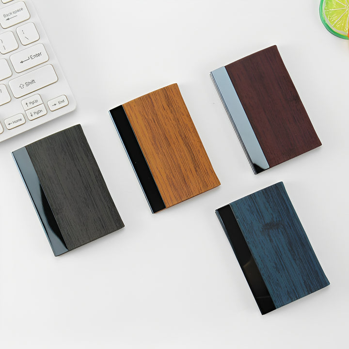 Premium Wood-Inspired Wallet Card Holder