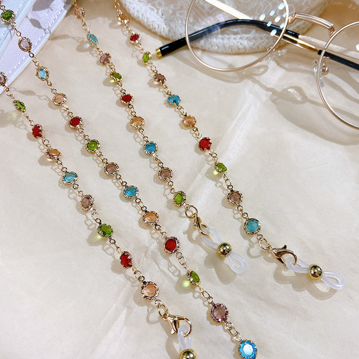 Filigree Glitter Necklace with Colorful Crystals Calstone Kalsten