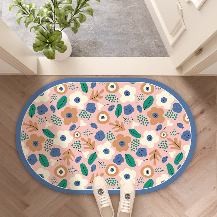 Decorative Floral Entryway Mat