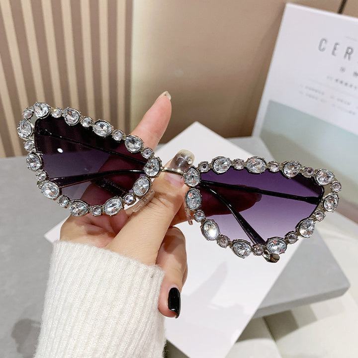 Ladies elegant Cat-Eye sunglasses with glamorous stone setting Kalsten