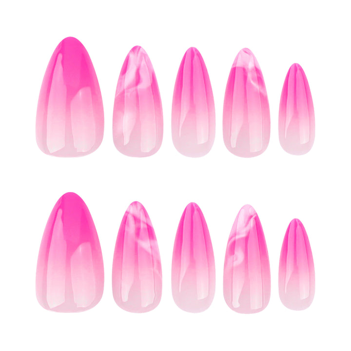 Artistic acrylic nails with elegant ombre design Kalsten