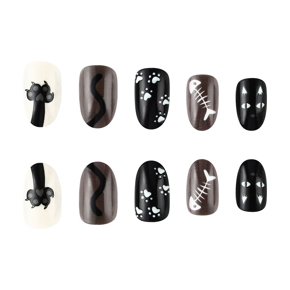 Creative Cat-Themed Nail Art Set Kalsten