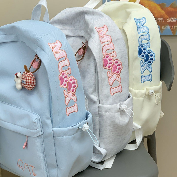 Embroidered Character-Themed Backpack Kalsten