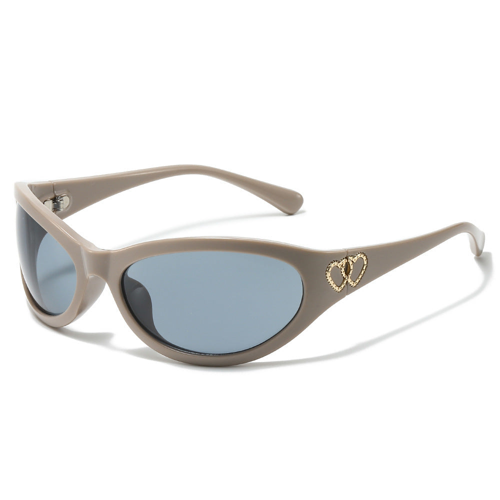 Fashion Cat-Eye Sunglasses with Heart Detail Kalsten