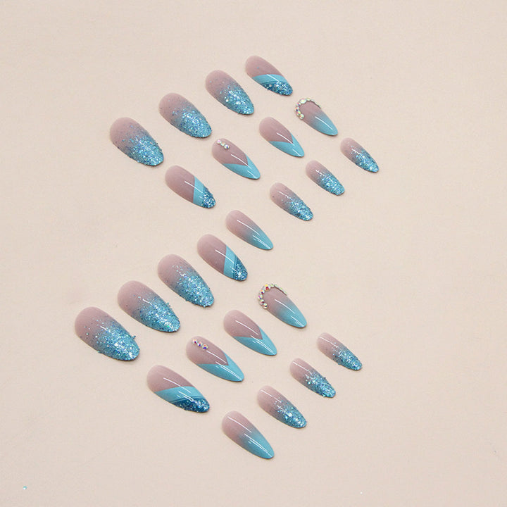 Stylish Glitter Ombre Nail Tips Kalsten