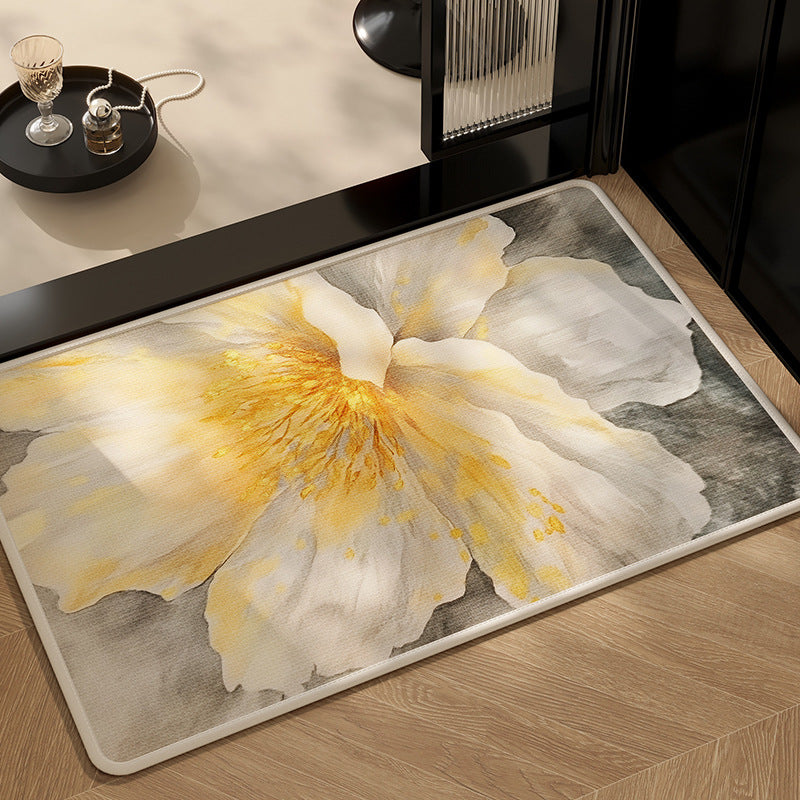 Artistic Floral Accent Mat
