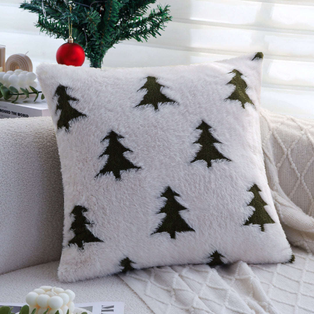 Rectangular plush home cushion with tree tufting Kalsten