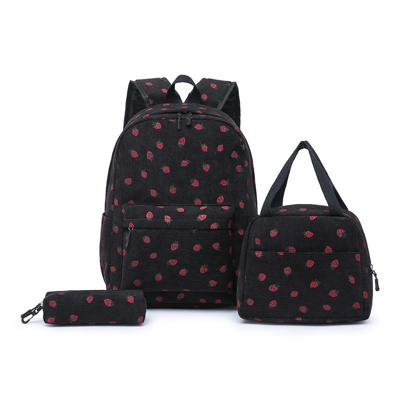 Backpack set with Playful Strawberry Pattern Kalsten