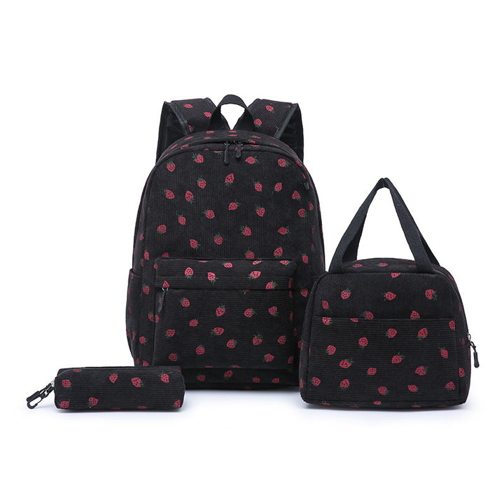 Backpack set with Playful Strawberry Pattern Kalsten