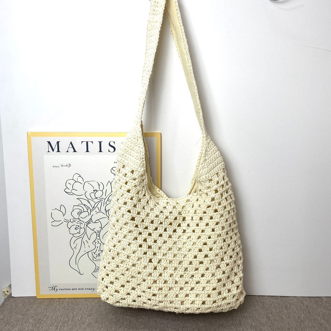 Hand-knotted shoulder bag in crocheted design Kalsten