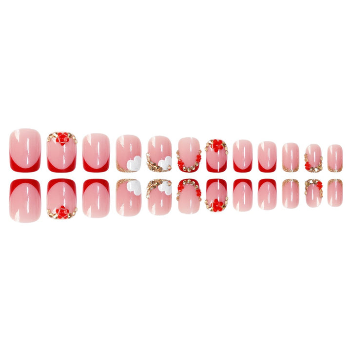 Elegant Floral Press-On Nail Art Set Kalsten